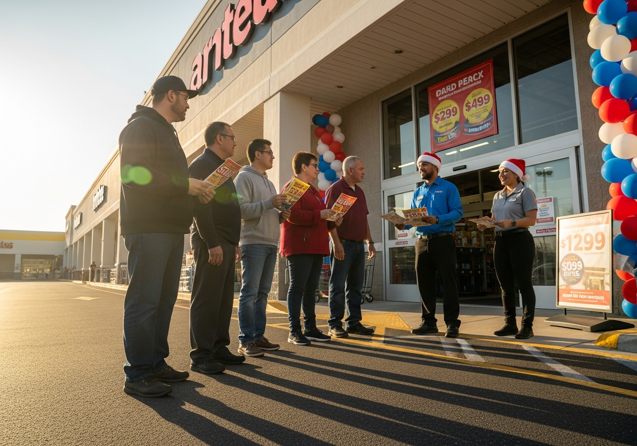 Clean, modern retail storefront, professional signage, inviting entrance showing brand consistency